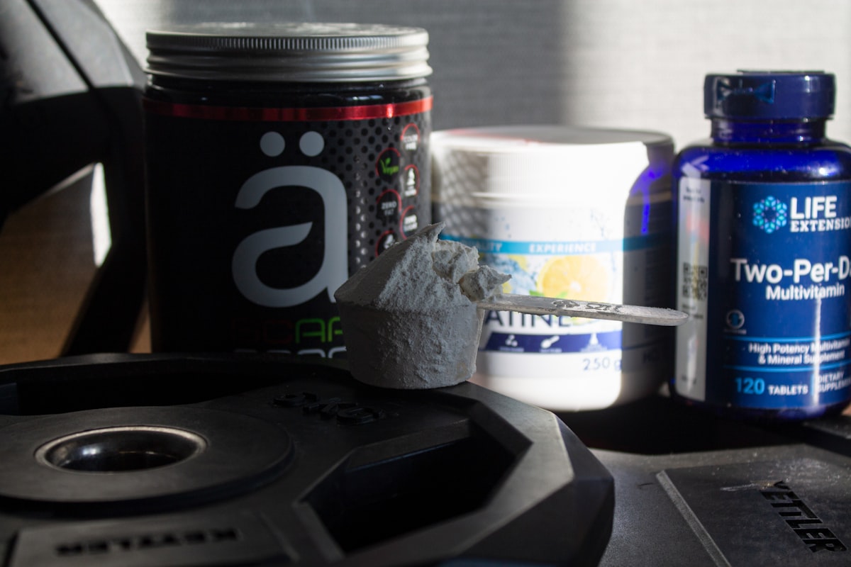 Athlete training with proper nutrition